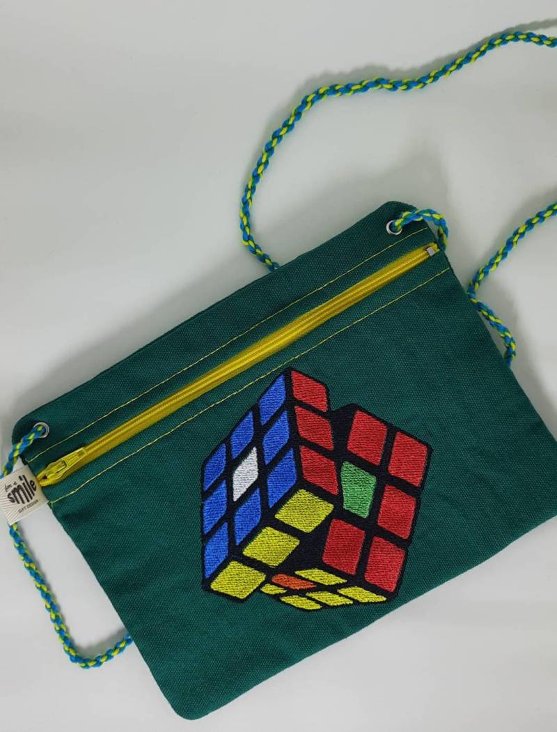 Puzzle Würfel Bestickt Wirklich Nützlich Spaß & Fabelhafte Kleine Tasche von ForASmileGiftDesign