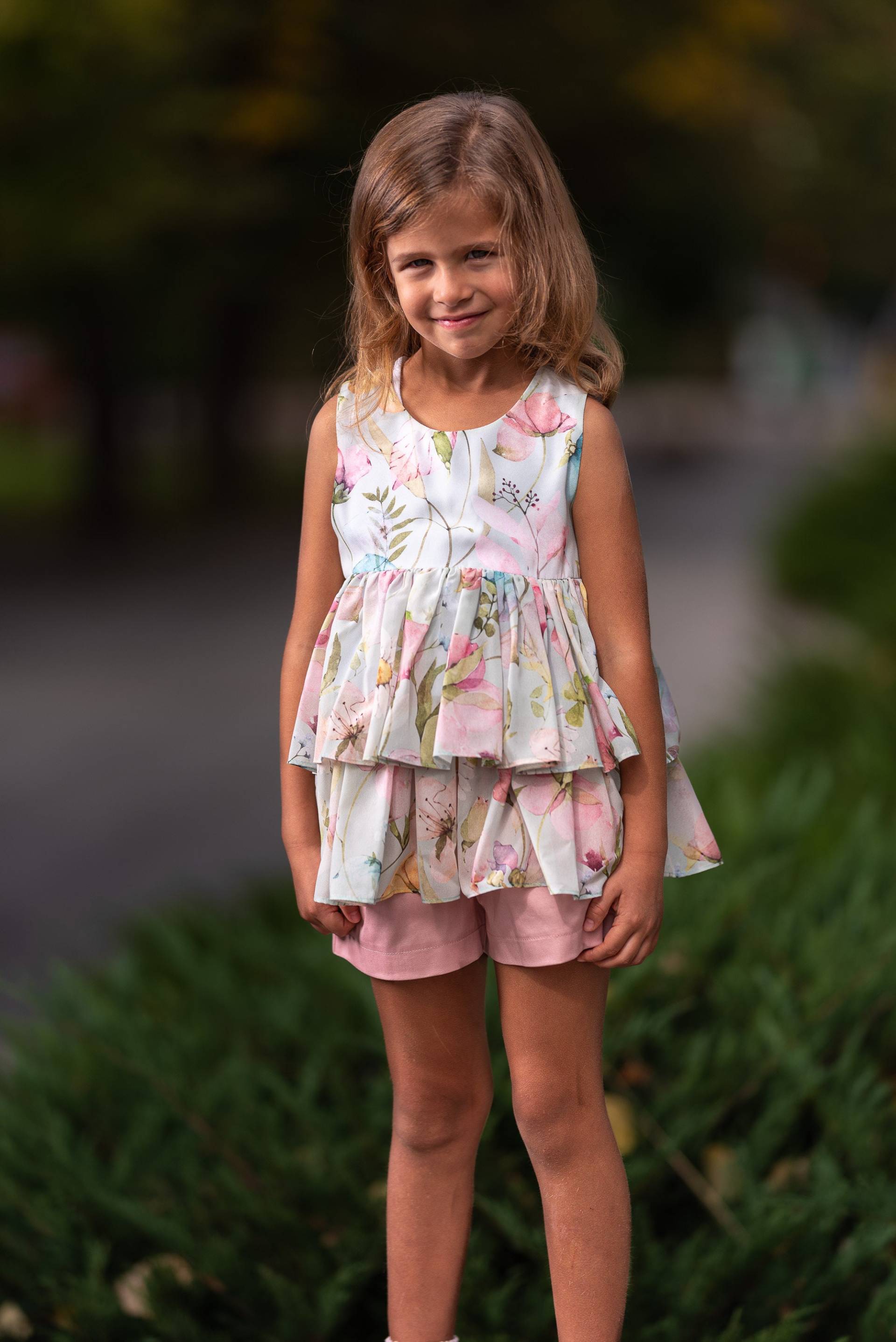 Mädchen Blume Gedruckt Chiffon Top/Trendige Kinder Top Flared Kleid Kleinkind Sommer Kleidung Luxus Designer Oben von ForCutiesKids