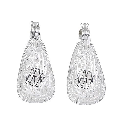 925 Sterling Silber Hohl Halbmond Filigrane Creolen Ohrringe für Damen von ForFox