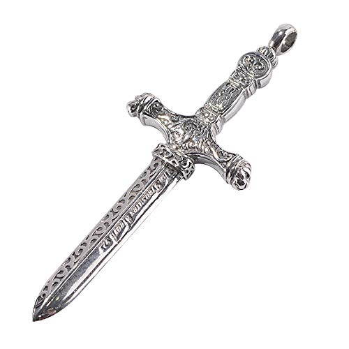 ForFox Vintage Große 925 Sterling Silber Alte Chinesische Schwert Anhänger für Herren von ForFox