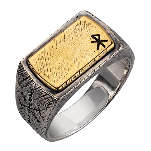 Wikinger 925 Sterling Silber Binden Runen Liebe Ring für Herren Damen Verstellbar von ForFox