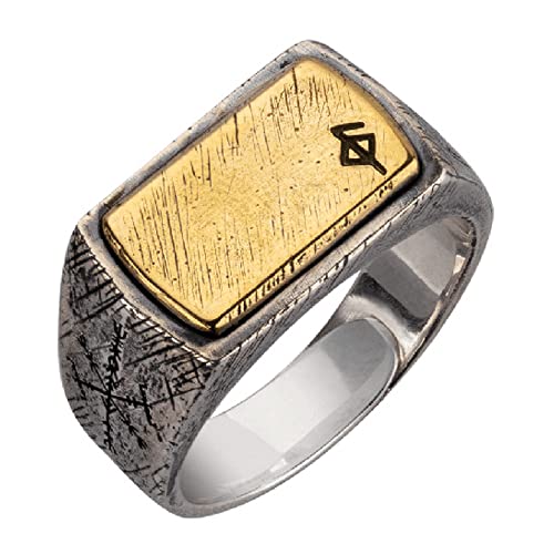 Wikinger 925 Sterling Silber Binden Runen Gesundheit Ring für Herren Damen Verstellbar von ForFox