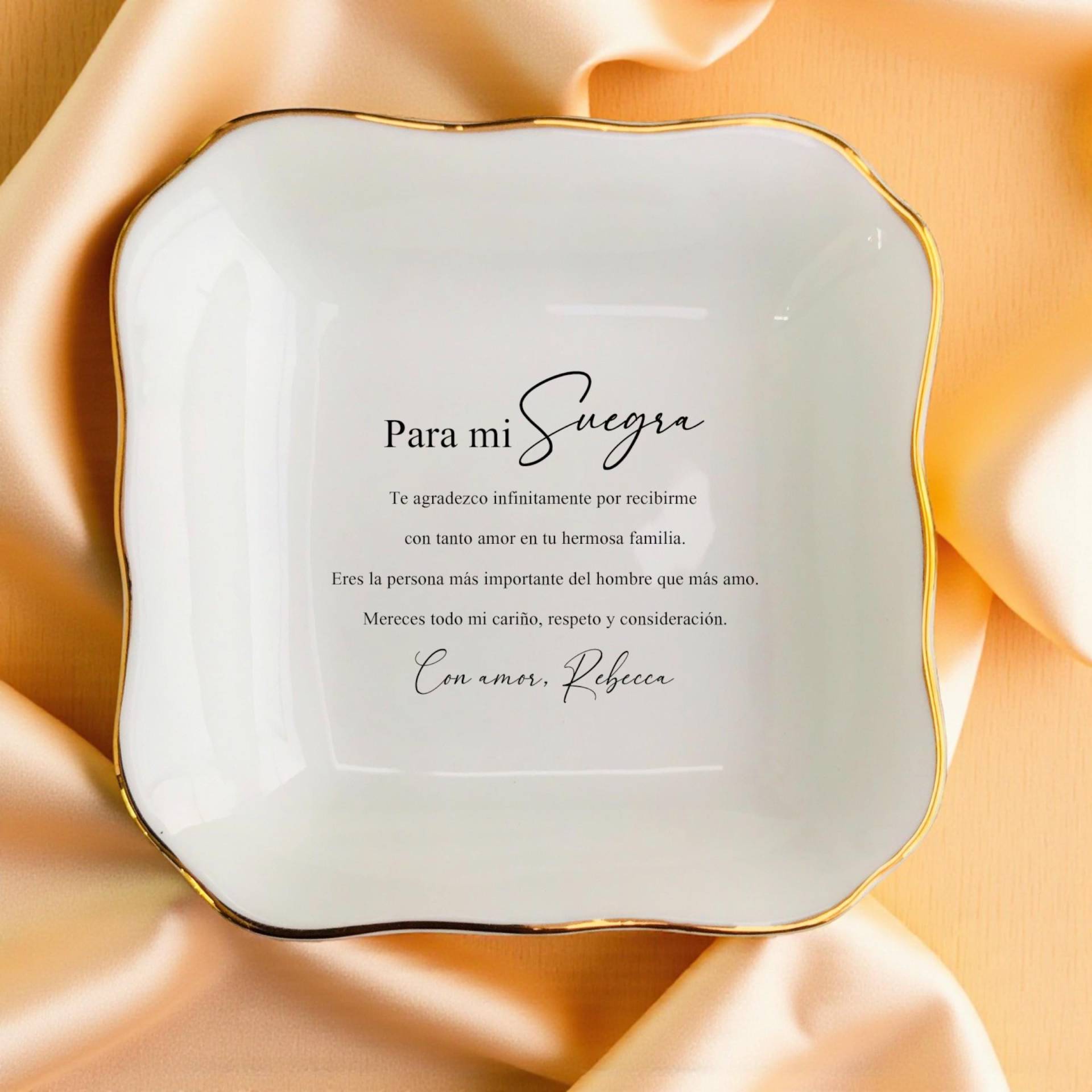 Suegra Gift Spanish Regalo De Bodas Suegra Paso Bono Madre Del Novio Novia Día La Madre, Mother in Law Ring Dish, Wedding Gifts von ForHerLuck