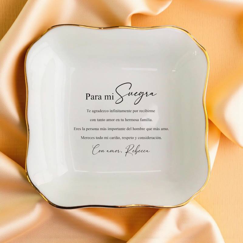 Suegra Gift Spanish Regalo De Bodas Suegra Paso Bono Madre Del Novio Novia Día La Madre, Mother in Law Ring Dish, Wedding Gifts von ForHerLuck