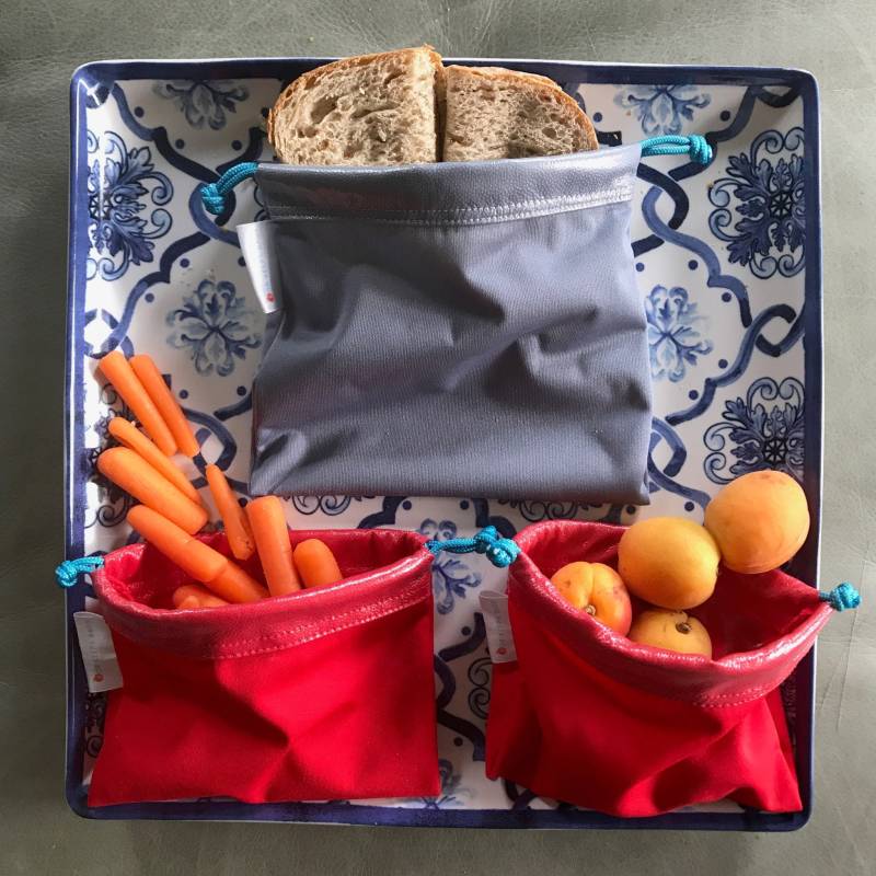 Lunch Set-1 Waschbare Und Wiederverwendbare Sandwich-Größe Beutel Plus 2 Snack-Size-Beutel Lunch Set-1 Waschbare Und Wiederverwendbare Sandwich-Größe Beutel Plus 2 Snack-Size-Beutel von ForKeepsBags