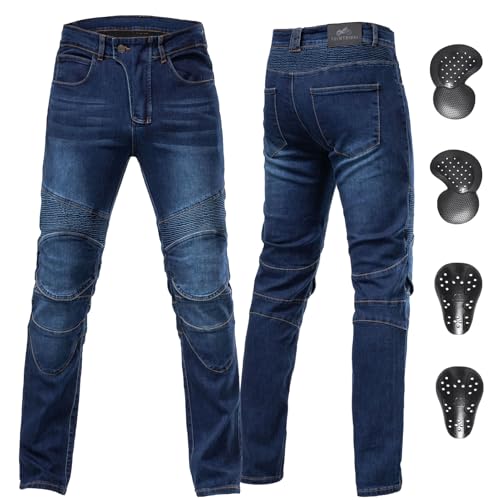 ForMTRider Motorradhose Herren mit Protektoren Elastische Denim Riding Hosen mit CE-Schutz,Blau,XS=30W/30L ForMTRider Motorradhose Herren mit Protektoren Elastische Denim Riding Hosen mit CE-Schutz,Blau,XS=30W/30L von ForMTRider