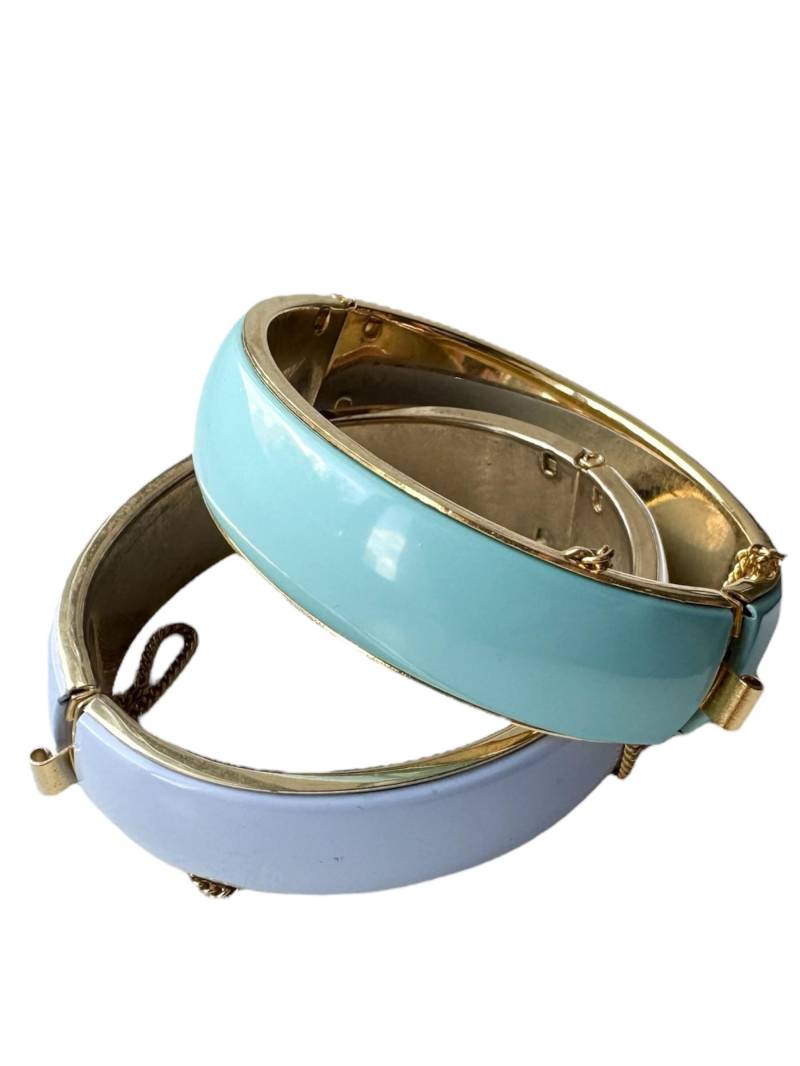 Vintage Emaille Armreif Armband Set 50Er Jahre Pastell Schmuck Vintage Emaille Armreif Armband Set 50Er Jahre Pastell Schmuck von ForSadiesSake