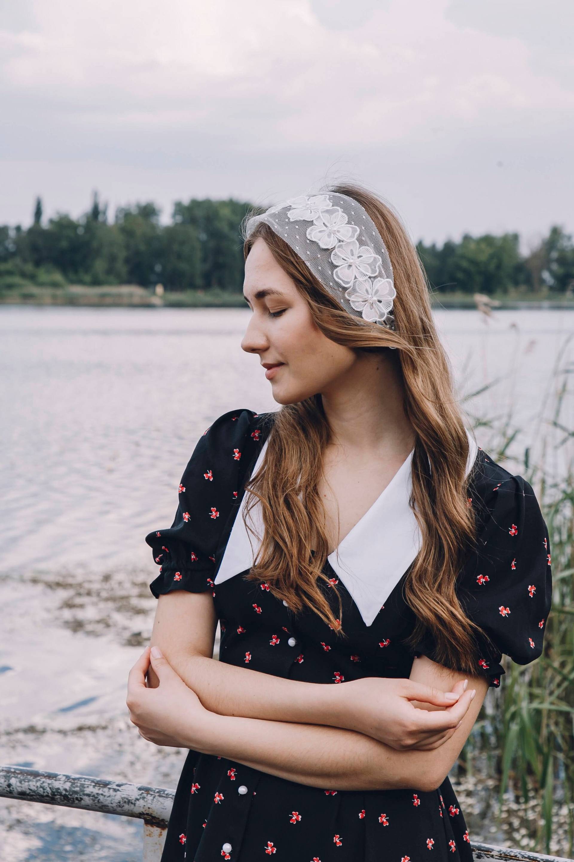Brautspitze Kopftuch Handgemachte Hochzeit Tüll Kopfschmuck von ForSisterUA