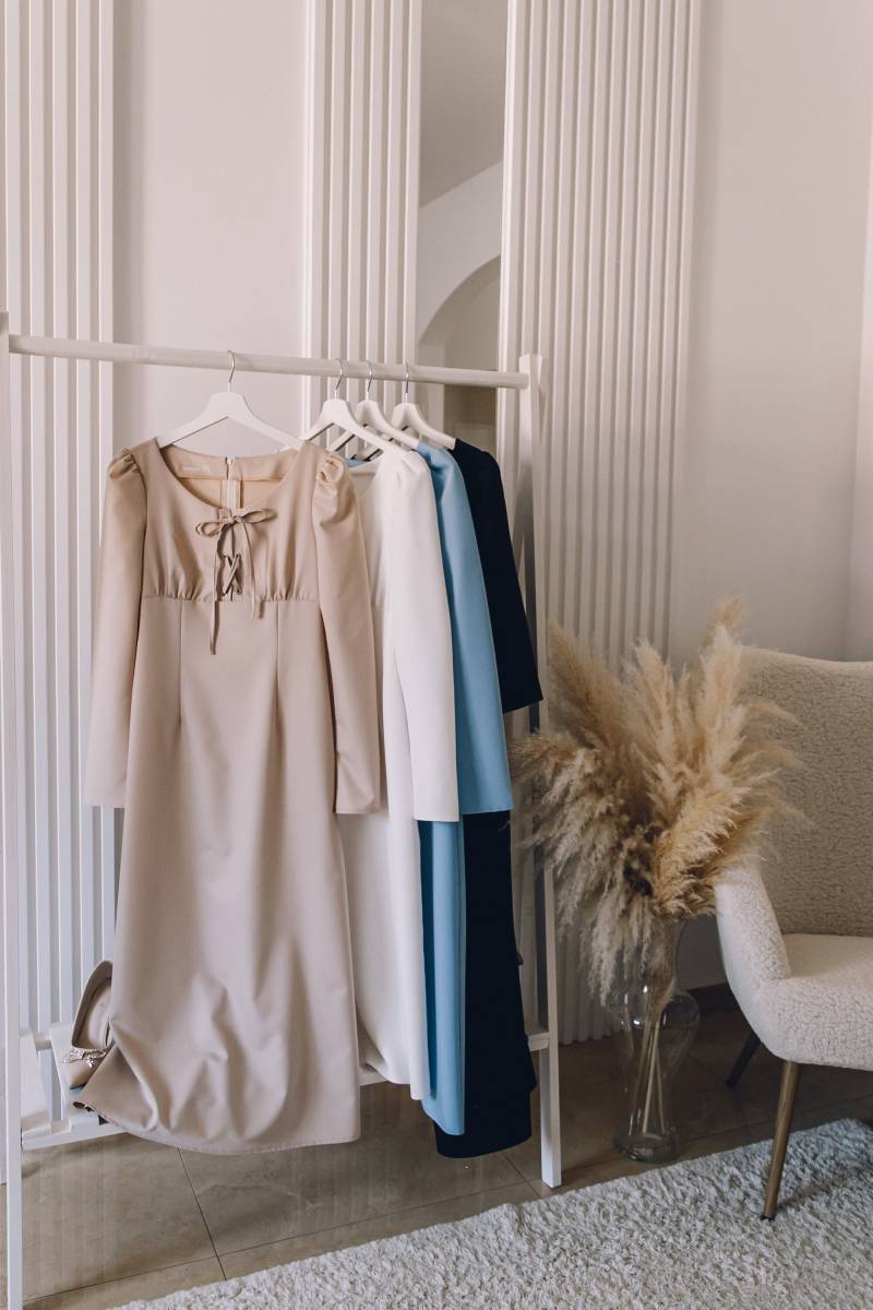 Handgefertigtes Langarm Etuikleid Anzugstoff Hochzeitsgast Kleid von ForSisterUA