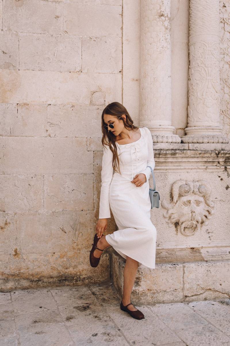 Handgefertigtes Elegantes Etuikleid Damenkleid Aus Anzugstoff von ForSisterUA