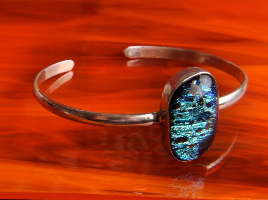 Massives Sterling .925 Silber Handmade Dichroic Fusing Massives Sterling .925 Silber Handmade Dichroic Fusing von ForThePeople