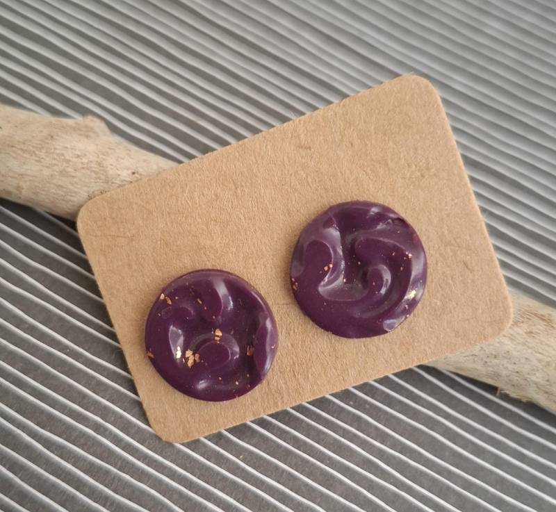Ohrstecker Lila Mit Muster Ohrstecker Lila Mit Muster von ForYouByTina