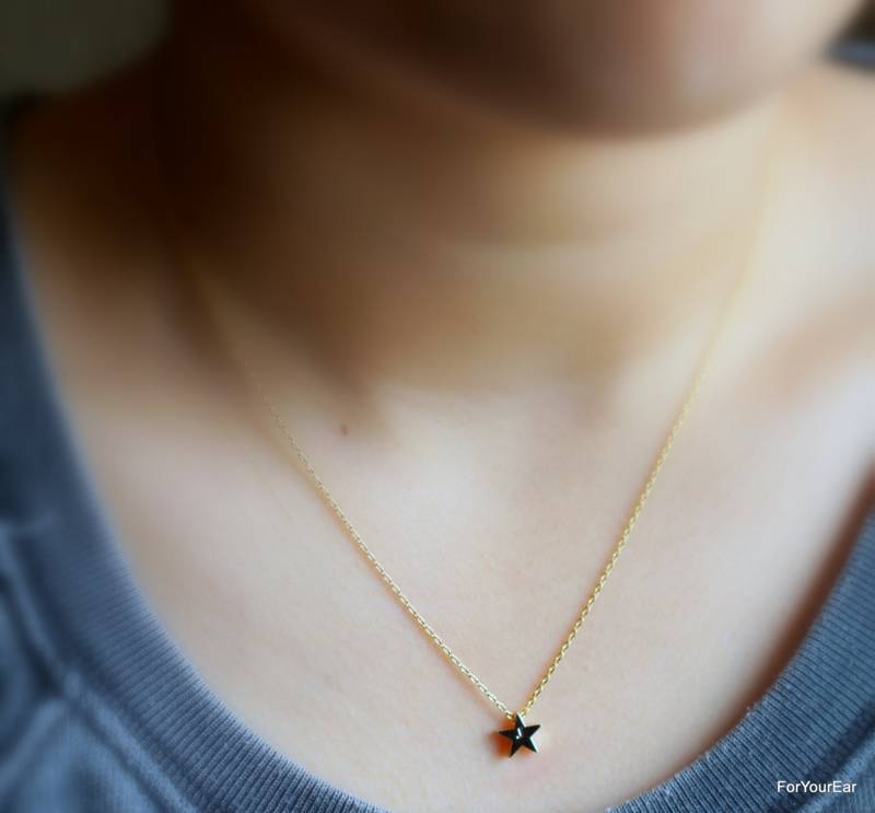 149 Personalisierte Erste Stern Charm Halskette von ForYourEar
