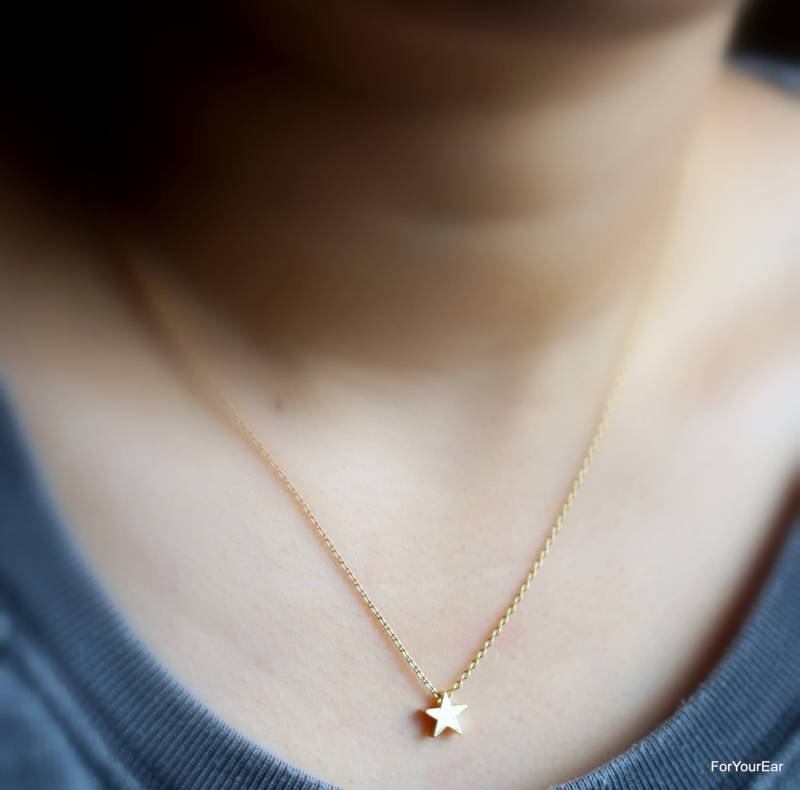 150Süße Und Einfache Stern Charm Halskette von ForYourEar