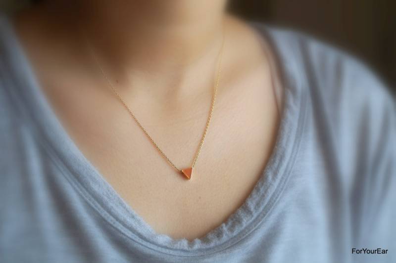 163 Einfache Und Niedliche Dreieck Charm Halskette Ii von ForYourEar