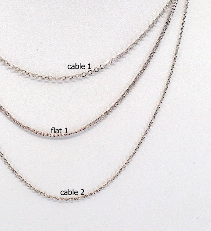 177 Schlichte Silberkette Halskette von ForYourEar