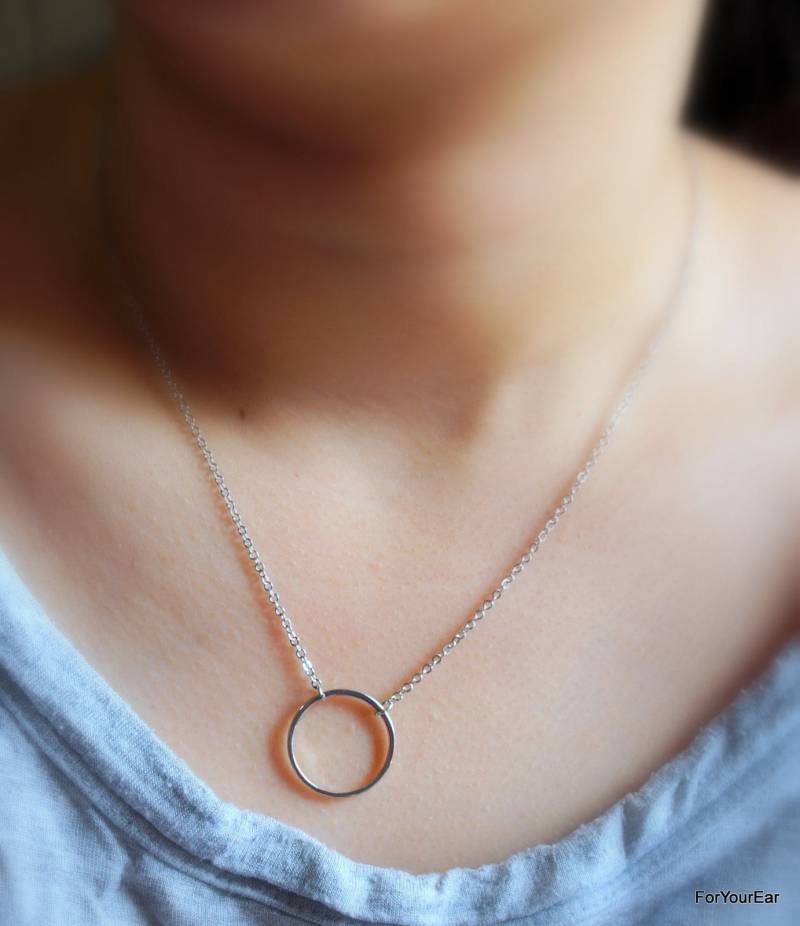 187 Kreis Anhänger Halskette von ForYourEar