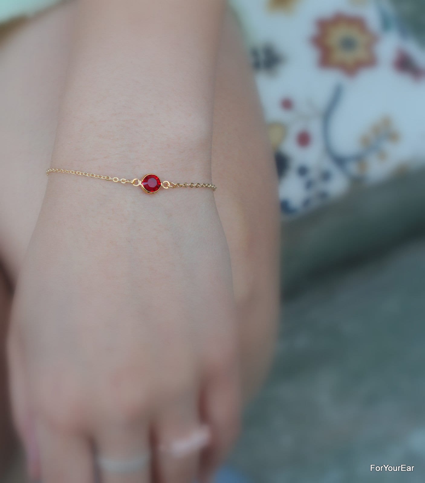 199 Swarovski Birthstone Bettelarmband. Geburtstagsgeschenk. Brautjungfer Geschenk von ForYourEar