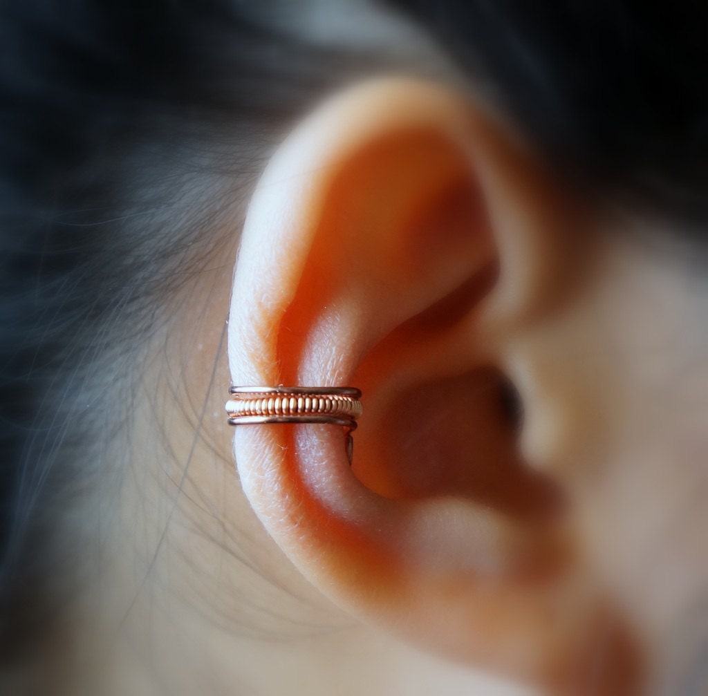 Antik Kupfer Ohrmanschette Minimalist No Piercing Ohr Wickeln(53 von ForYourEar