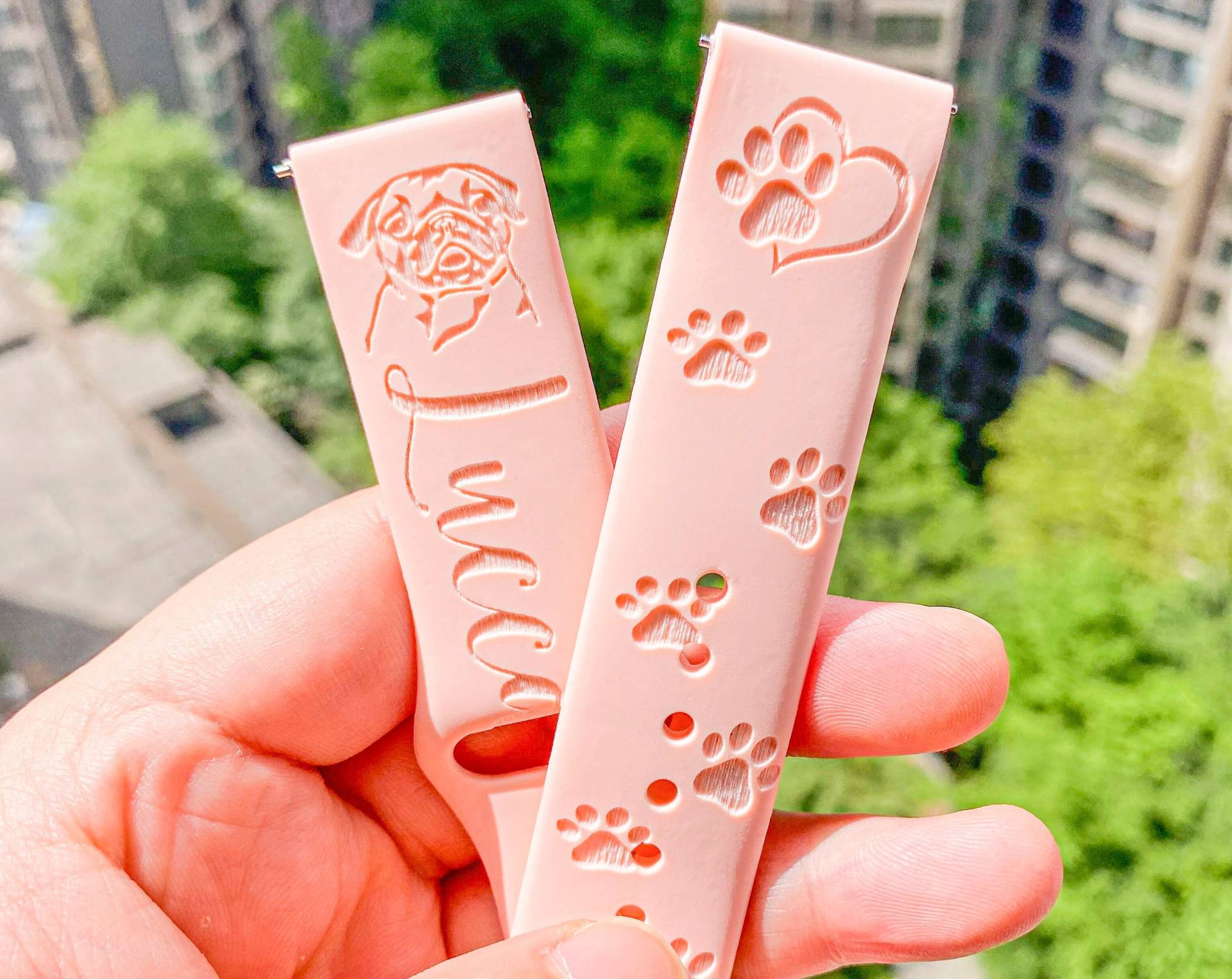 Personalisierte Hund Haustier Katze Silikon Samsung Galaxy Uhrenarmband, Ersatzarmband, Personalisierte Fitbit Versa 1 & 2 Armband Personalisierte Hund Haustier Katze Silikon Samsung Galaxy Uhrenarmband, Ersatzarmband, Personalisierte Fitbit Versa 1 & 2 Armband von Foralllovehandmade