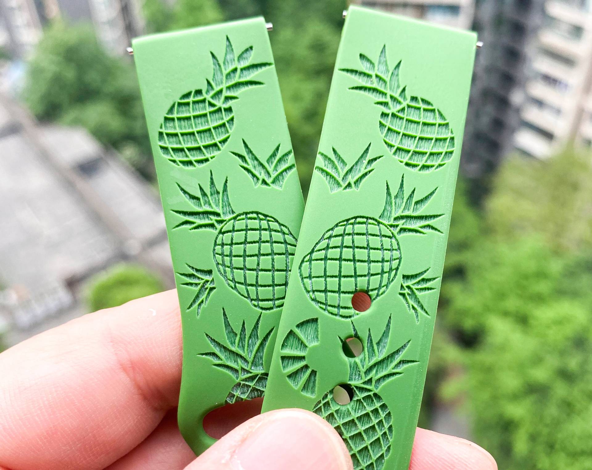 Sommer Ananas Silikon Armband Für Samsung Galaxy, Ersatzarmband, Personalisierte Fitbit Versa 1 & 2 Sommer Ananas Silikon Armband Für Samsung Galaxy, Ersatzarmband, Personalisierte Fitbit Versa 1 & 2 von Foralllovehandmade