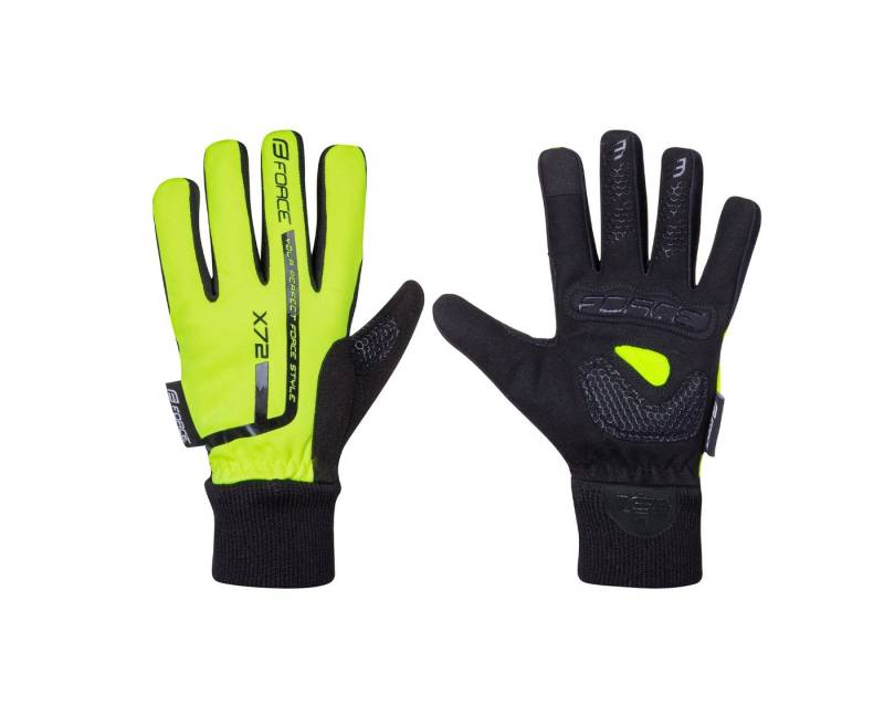 FORCE Fahrradhandschuhe Winterhandschuhe FORCE KID X72 fluo 0 °C bis +5 °C von FORCE