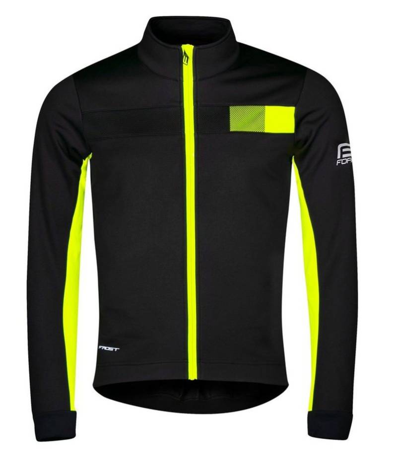 FORCE Fahrradjacke Jacke FORCE FROST softshell schwarz-gelb -5 °C bis +5 °C %%% * von FORCE