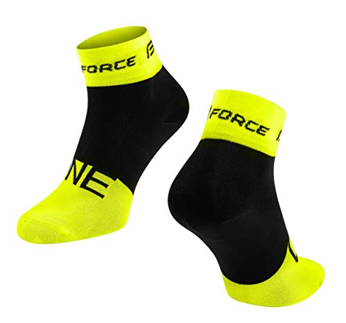 Fahrrad Socken Fahrradsocken Socks Bike Rennrad Neon Schwarz Gelb Kurz Sommer (m) von Force