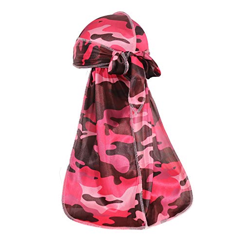 Force Wave Designer Durag für Herren Waves Silky Durag Doo Rags Du rag (Camo Pink) von ForceWave