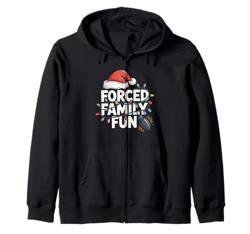Erzwungener Familienspaß, sarkastisches Weihnachtsfest, lustig für Herren, Damen und Kinder Kapuzenjacke Erzwungener Familienspaß, sarkastisches Weihnachtsfest, lustig für Herren, Damen und Kinder Kapuzenjacke von Forced Family Fun Christmas Light For Kids