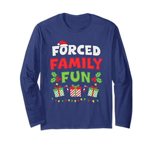 Zwangsfamilie Spaß sarkastische Weihnachtsgruppe lustig Männer Frauen Langarmshirt Zwangsfamilie Spaß sarkastische Weihnachtsgruppe lustig Männer Frauen Langarmshirt von Forced Family Fun - Funny Christmas Group 2025 Tee
