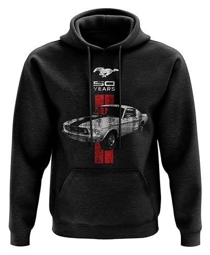 Ford Mustang 1966 Red Tribar Herren Kapuzenpullover von Ford Motor Company