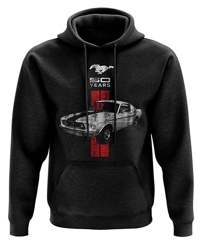 Ford Mustang 1966 Red Tribar Herren Kapuzenpullover von Ford Motor Company