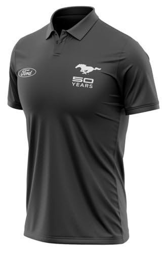 Ford Mustang 50 Years Lässiges Polyester-Poloshirt von Ford Motor Company