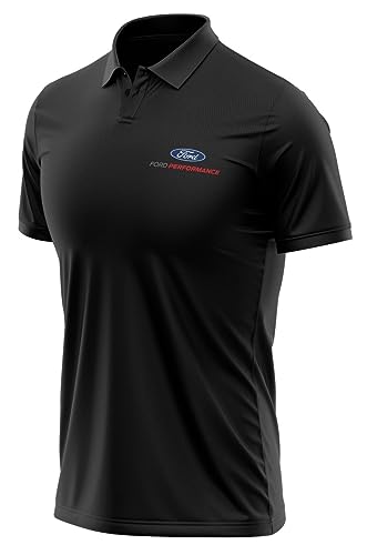 Ford Performance Lässiges Polyester-Poloshirt Schwarz L Männer Polohemd von Ford Performance
