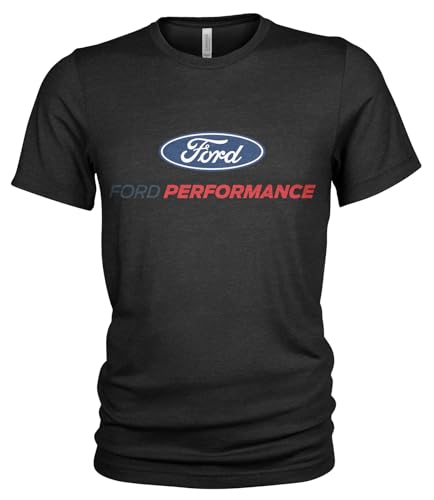 Ford Performance Original Logo T-Shirt, Herren, Schwarz, M, Kurzarm, Basic, Crew-Ausschnitt, Anpassungsfähig von Ford Performance