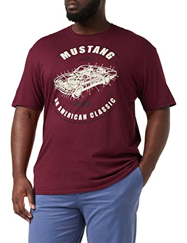 Ford Herren Mustang American Classic T-Shirt, Rot (Maroon Mar), XX-Large von Ford