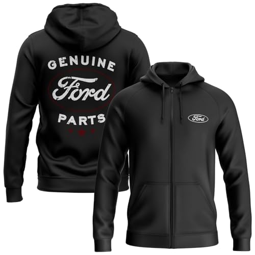 Ford Motor Company Genuine Parts Herren Kapuzenpullover mit Reißverschluss von Ford Motor Company