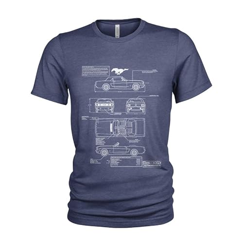 Ford Mustang TS-Shirt Original Mechanische Blaupause von Ford