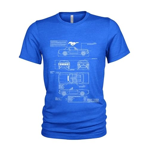 Ford Mustang TS-Shirt Original Mechanische Blaupause von Ford