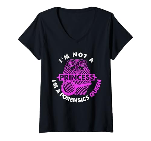 Damen Forensics Queen Design T-Shirt mit V-Ausschnitt Damen Forensics Queen Design T-Shirt mit V-Ausschnitt von Forensic Funwear