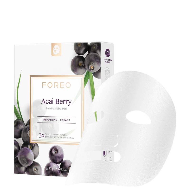 FOREO Acai Beere Festigendes Blatt Gesichtsmaske (3er-Packung) von Foreo