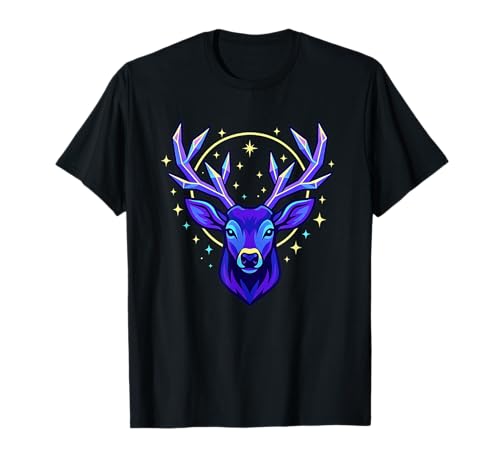 Violetter Kristall-Hirsch-Sternring für Kinder Tweens Jugendliche Kinder T-Shirt Violetter Kristall-Hirsch-Sternring für Kinder Tweens Jugendliche Kinder T-Shirt von Forest Deer for Kids Children Juniors Tweens Youth