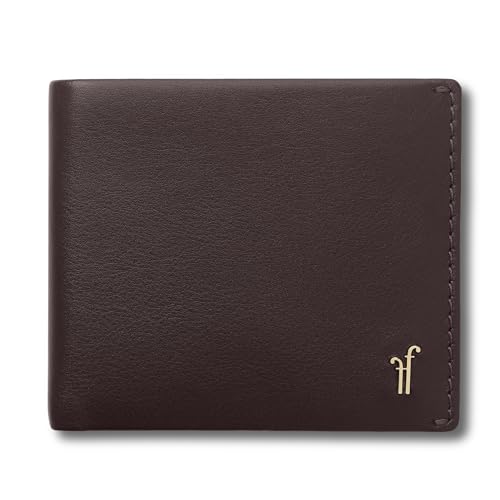 Forest & Firth Oenofile Herren Geldbörse | Vollnarbiges Nappaleder | RFID Leder Geldbörse | 8 Kartenfächer, 2 Geldscheine & 2 Einsteckfächer | mit Geschenkbox, Dunkles Holz, Einheitsgröße von Forest & Firth