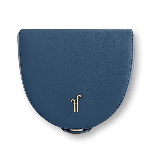 Forest & Firth Trevi Ledertablett Münzbörse | Vollnarbiges Nappaleder | Münzbörse für Damen & Herren | Klassisches Design | Geschenkbox (Evening Blue), Nachtblau, Zeitloser Klassiker von Forest & Firth