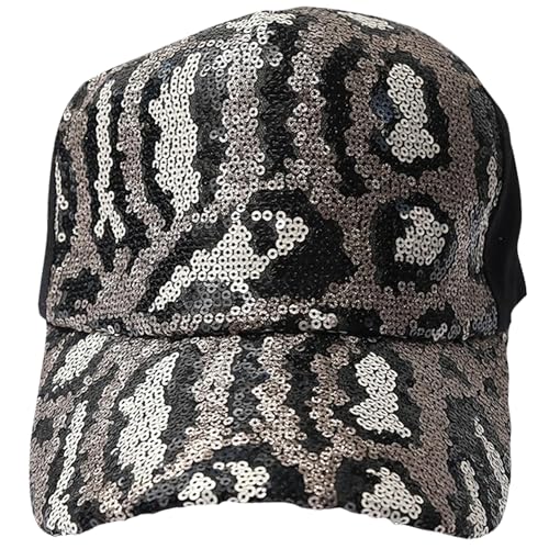 Forest & Twelfth Fashion Bling Baseball Cap Hut Verziert mit Kristall Strass Faux Edelsteine Stickerei, Baseball Cap Animal Print Pailletten auf Schwarz, Einheitsgröße Forest & Twelfth Fashion Bling Baseball Cap Hut Verziert mit Kristall Strass Faux Edelsteine Stickerei, Baseball Cap Animal Print Pailletten auf Schwarz, Einheitsgröße von Forest & Twelfth