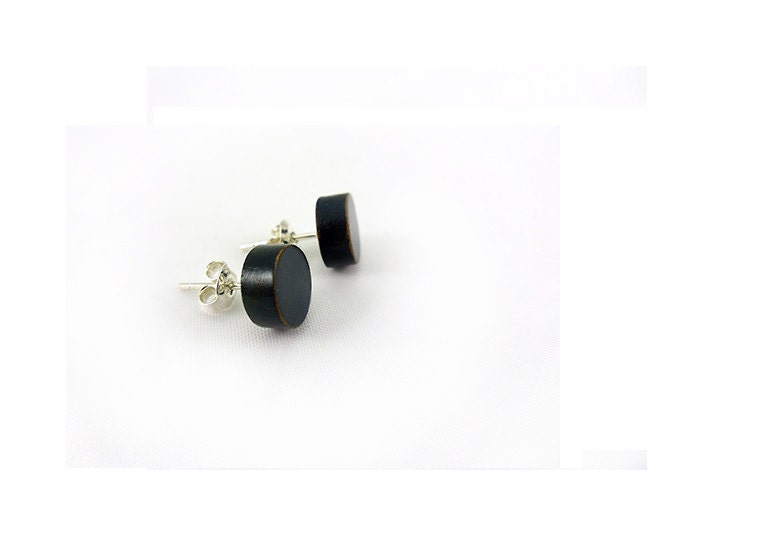 Ohrstecker Schwarz Kreise Ohrringe Wald Farbanpassung Ohrstecker Schwarz Kreise Ohrringe Wald Farbanpassung von ForestArts