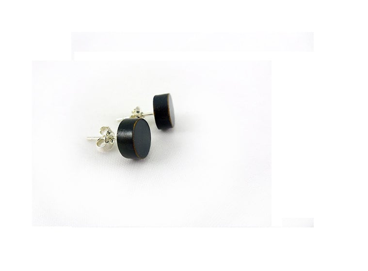 Ohrstecker Schwarz Kreise Ohrringe Wald Farbanpassung von ForestArts