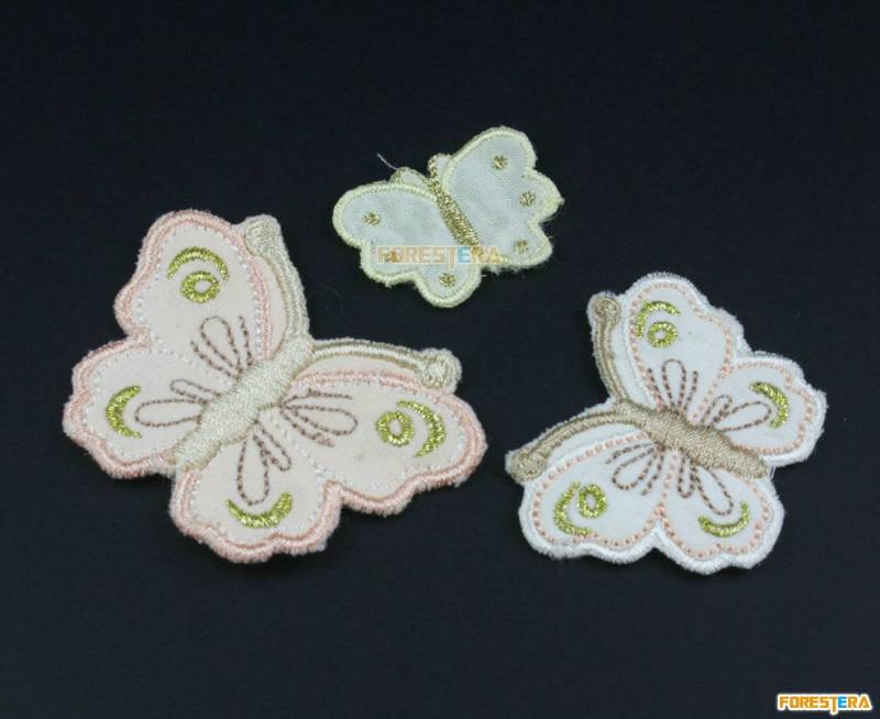 1 Satz 3 Stück Schmetterling Spitze Applikation Rosa Bestickt Patch | Lace402 1 Satz 3 Stück Schmetterling Spitze Applikation Rosa Bestickt Patch | Lace402 von ForestEra
