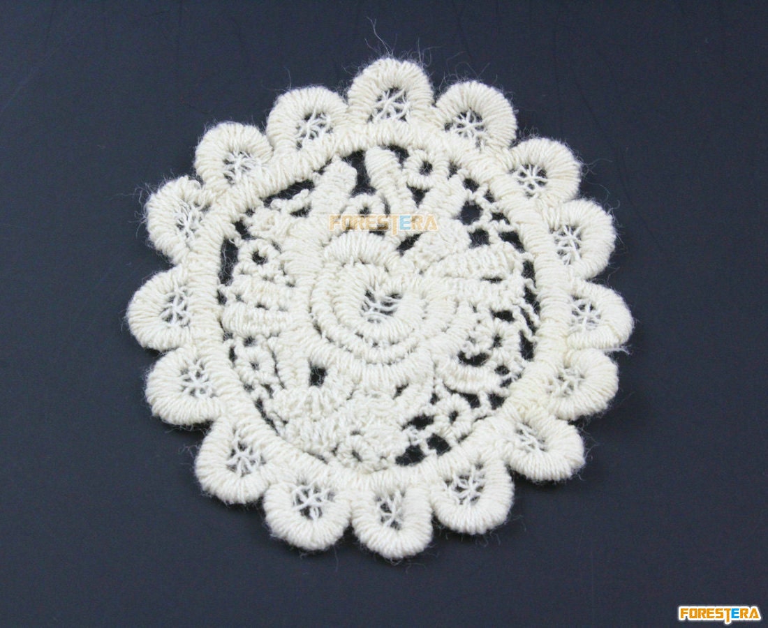 10 Stück Blume Spitze Applikation Beige Baumwolle Bestickt Patch 6, 5 X 6 cm | Lace165 10 Stück Blume Spitze Applikation Beige Baumwolle Bestickt Patch 6, 5 X 6 cm | Lace165 von ForestEra